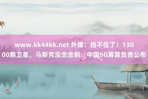 www.kk44kk.net 外媒：挡不住了！13000颗卫星，马斯克没念念到，中国6G筹算负责公布