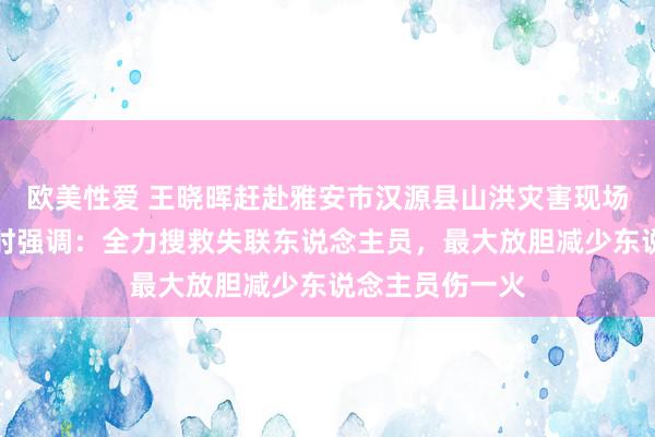 欧美性爱 王晓晖赶赴雅安市汉源县山洪灾害现场指挥处置支援时强调：全力搜救失联东说念主员，最大放胆减少东说念主员伤一火