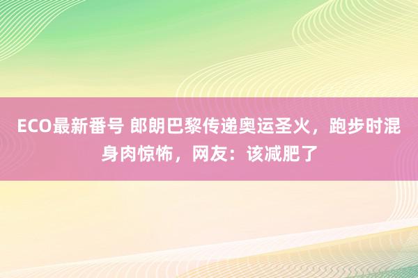 ECO最新番号 郎朗巴黎传递奥运圣火，跑步时混身肉惊怖，网友：该减肥了