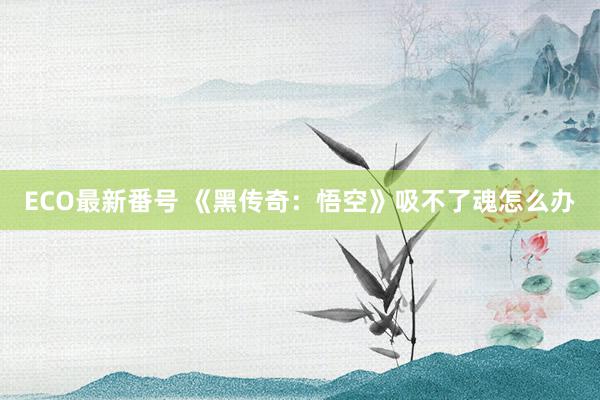 ECO最新番号 《黑传奇：悟空》吸不了魂怎么办