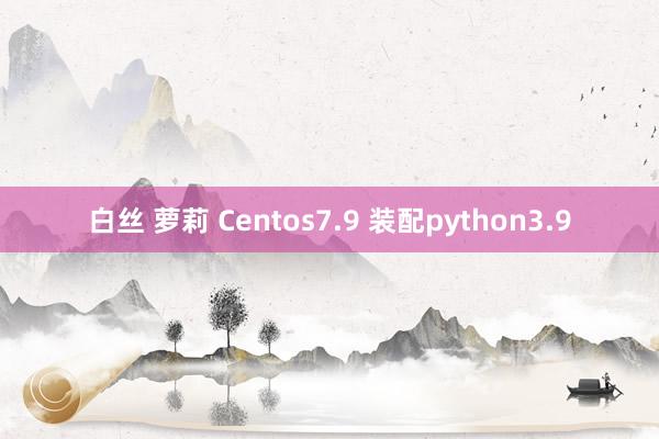 白丝 萝莉 Centos7.9 装配python3.9