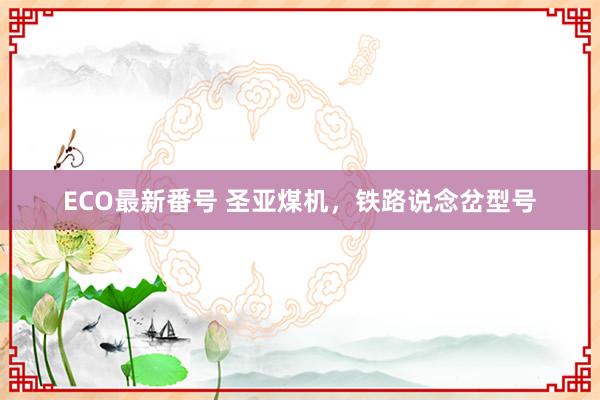 ECO最新番号 圣亚煤机，铁路说念岔型号